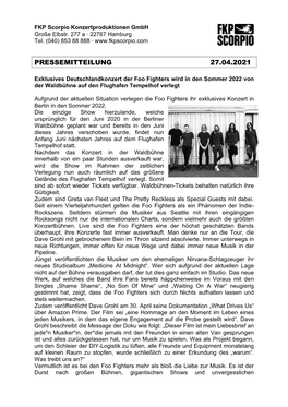 Pressemitteilung 27.04.2021