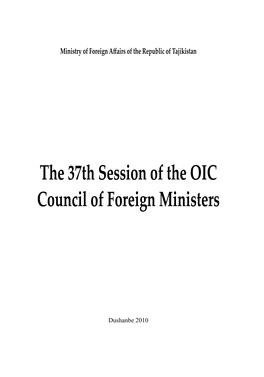 The 37Th Session of the OIC Council of Foreign Ministers