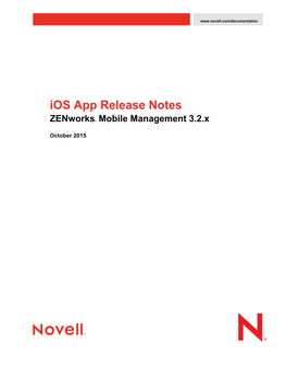 Zenworks Mobile Management 3.2.X Ios App Release Notes