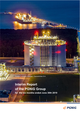 Interim Report of the Pgnig Group for the Six Months Ended June 30Th 2019