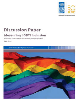 Measuring LGBTI Inclusion: Increasing Access to Data and Building the Evidence Base