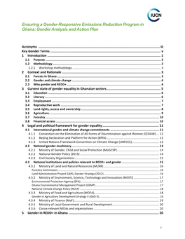 Gender Analysis and Action Plan