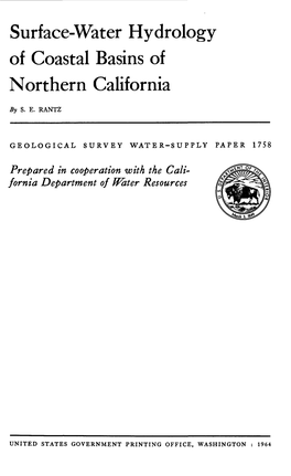 Surface-Water Hydrology of Coastal Basins of Northern California