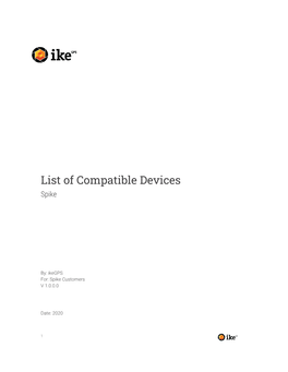 List of Supported Devices