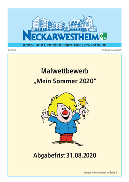 Malwettbewerb „Mein Sommer 2020“