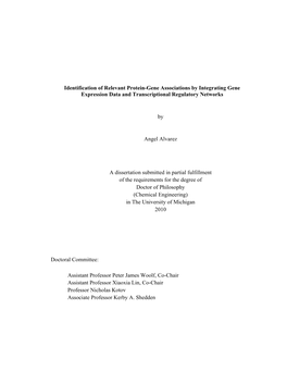 Identification of Relevant Protein-Gene Associations by Integrating Gene Expression Data and Transcriptional Regulatory Networks