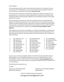 Advocacy Leader Recruitment Letter 01-25-15