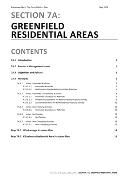 Section 7A: Greenfield Residential Areas