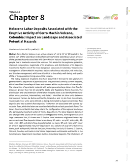 Holocene Lahar Deposits Associated with the Eruptive Activity of Cerro Machín Volcano, Colombia: Impact on Landscape and Associated Potential Hazards