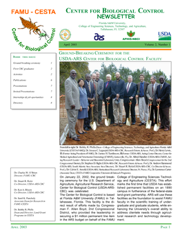 NEWSLETTER Florida A&M University, College of Engineering Sciences, Technology, and Agriculture, Tallahassee, FL 32307