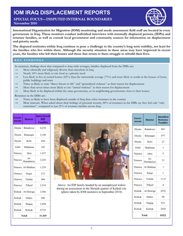 Iom Iraq Displacement Reports