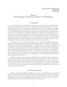 CCD Imaging of Planetary Nebulae Or H II Regions