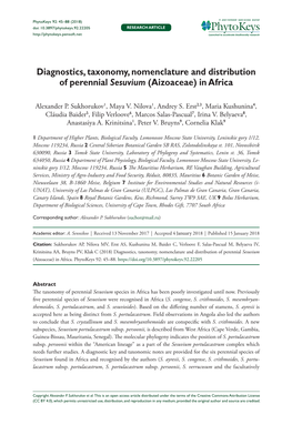 ﻿Diagnostics, Taxonomy, Nomenclature and Distribution of Perennial