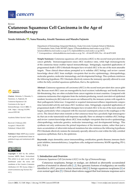 Cutaneous Squamous Cell Carcinoma in the Age of Immunotherapy