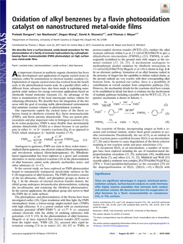 Oxidation of Alkyl Benzenes by a Flavin Photooxidation Catalyst on Nanostructured Metal-Oxide Films