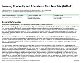 2020-21 Learning Continuity and Attendance Plan for Sweetwater Union High School District Page 1 of 44