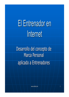 El Entrenador En Internet