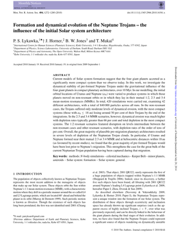 Formation and Dynamical Evolution of the Neptune Trojans the Influence of the Initial Solar System Architecture