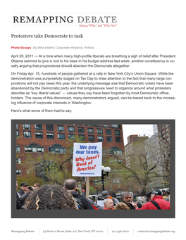 Protesters Take Democrats to Task.Pdf