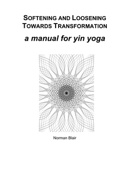 Yin Yoga Manual