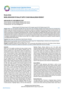 Review Article MODEL BEHAVIOUR of SHALLOT SUPPLY CHAIN in MAJALENGKA REGENCY