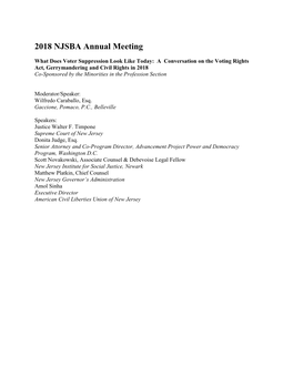 2018 NJSBA Annual Meeting