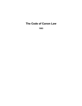 Code of Canon Law 1983