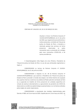 Poder Judiciário Tribunal De Justiça Do Estado Do Pará Gabinete Da Presidência