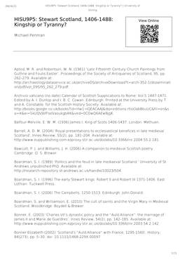 Stewart Scotland, 1406-1488: Kingship Or Tyranny? | University of Stirling