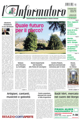 Quale Futuro Per Il Parco?