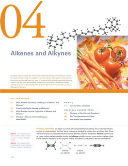 Alkenes and Alkynes