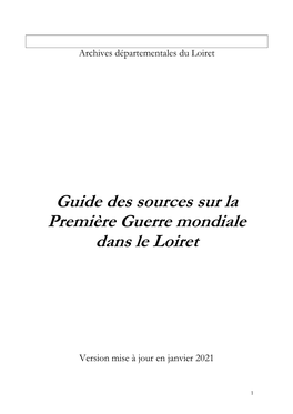 Guide Des Sources De La Première