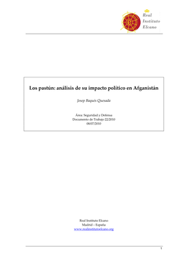 Los Pastún: Análisis De Su Impacto Político En Afganistán