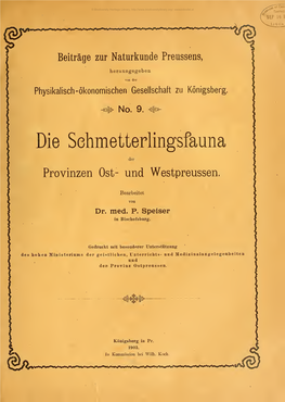 Beiträge Zur Naturkunde Preussens, I | Heransgegeben ^