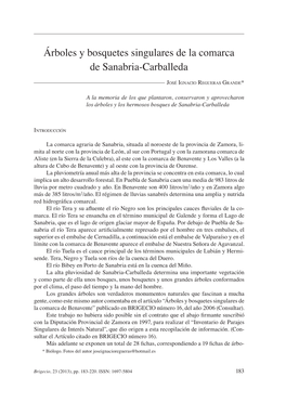 Árboles Y Bosquetes Singulares De La Comarca De Sanabria-Carballeda