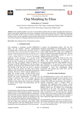 Chip Morphing by Efuse