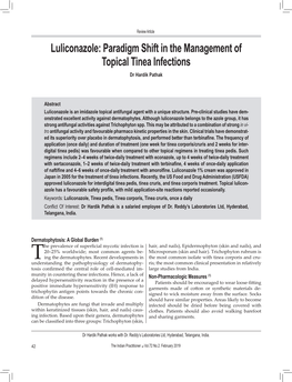 Paradigm Shift in the Management of Topical Tinea Infections Dr Hardik Pathak