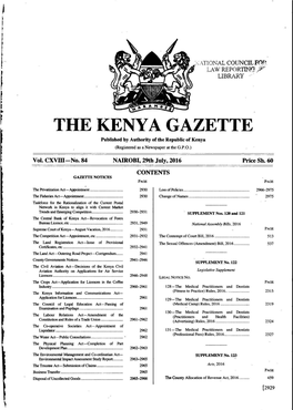 The Kenya Gazette