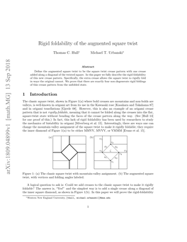 Rigid Foldability of the Augmented Square Twist