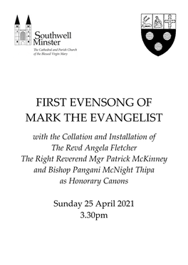 First Evensong of Mark the Evangelist