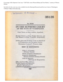 55 Wn.2D 286, CLIFF YELLE, As State Auditor, Appellant, V. WARREN BISHOP, As State Budget Director, Et Al., Respondents