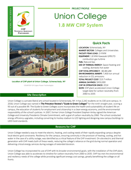 Union College 1.8 MW CHP System