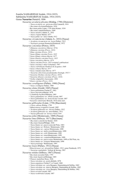 Familia NASSARIIDAE Iredale, 1916 (1835) Subfamilia NASSARIINAE