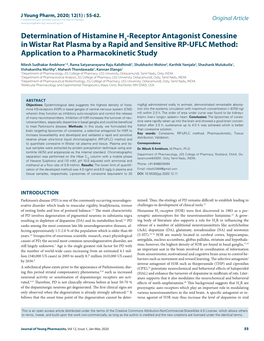 Determination of Histamine H -Receptor Antagonist Conessine In