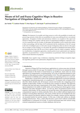 Means of Iot and Fuzzy Cognitive Maps in Reactive Navigation of Ubiquitous Robots