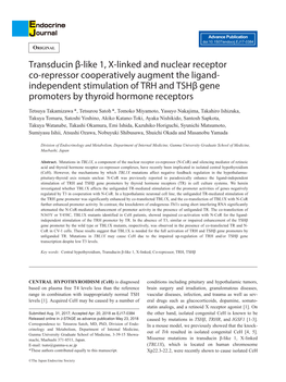 Transducin Β-Like 1, X-Linked and Nuclear Receptor Co-Repressor