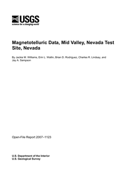 Magnetotelluric Data, Mid Valley, Nevada Test Site, Nevada