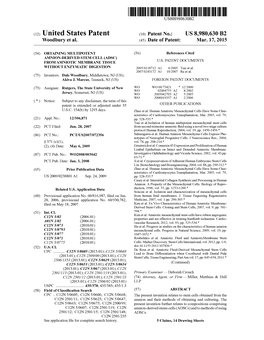 (12) United States Patent (10) Patent No.: US 8,980,630 B2 Woodbury Et Al