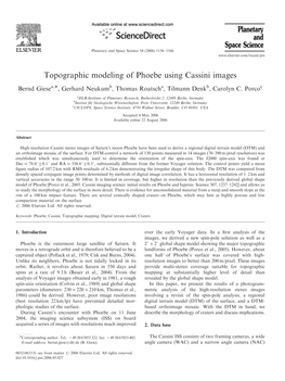 Topographic Modeling of Phoebe Using Cassini Images