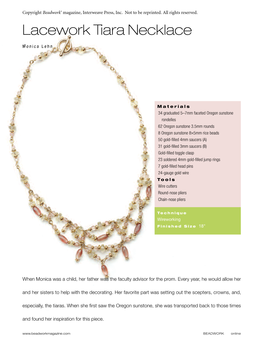 Lacework Tiara Necklace